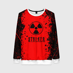 Женский свитшот Stalker - черное на красном