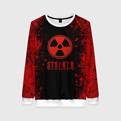 Женский свитшот Stalker - красное на черном