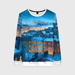 Женский свитшот Крыши зимнего Питера