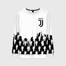 Свитшот женский Ювентус краски люди, цвет: 3D-белый