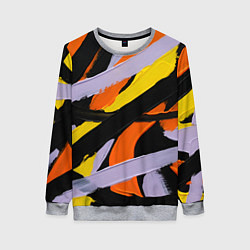 Женский свитшот Полоски краски абстракция