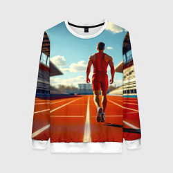 Свитшот женский Путь к победе, цвет: 3D-белый