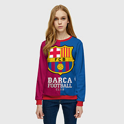 Свитшот женский Barca Football, цвет: 3D-красный — фото 2