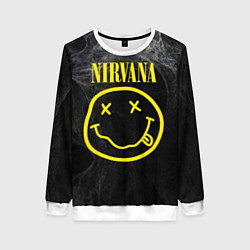 Свитшот женский Nirvana Smoke, цвет: 3D-белый
