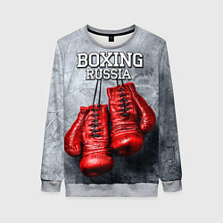 Свитшот женский Boxing Russia, цвет: 3D-меланж