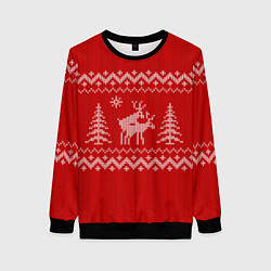 Женский свитшот Олени под елками