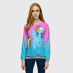 Свитшот женский My Little Pony, цвет: 3D-меланж — фото 2