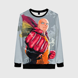 Свитшот женский One Punch Man Fist, цвет: 3D-черный