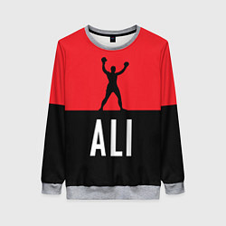 Свитшот женский Ali Boxing, цвет: 3D-меланж