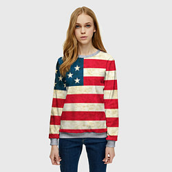 Свитшот женский США, цвет: 3D-меланж — фото 2