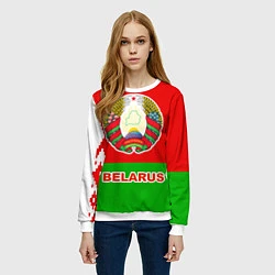 Свитшот женский Belarus Patriot, цвет: 3D-белый — фото 2