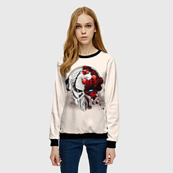 Свитшот женский Pirate Station: Pink Side, цвет: 3D-черный — фото 2