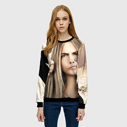 Свитшот женский Cara Delevingne, цвет: 3D-черный — фото 2
