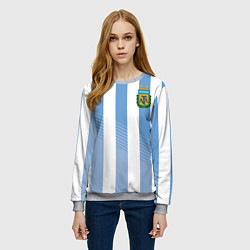 Свитшот женский Сборная Аргентины: ЧМ-2018, цвет: 3D-меланж — фото 2