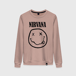 Свитшот хлопковый женский Nirvana, цвет: пыльно-розовый