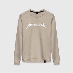 Свитшот хлопковый женский Metallica, цвет: миндальный