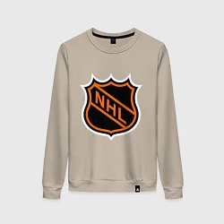 Свитшот хлопковый женский NHL, цвет: миндальный