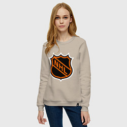 Свитшот хлопковый женский NHL, цвет: миндальный — фото 2
