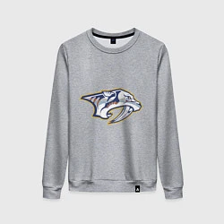 Свитшот хлопковый женский Nashville Predators, цвет: меланж