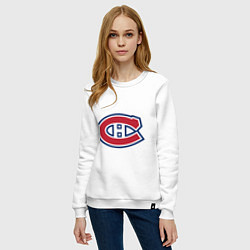 Свитшот хлопковый женский Montreal Canadiens, цвет: белый — фото 2
