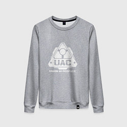 Свитшот хлопковый женский UAC, цвет: меланж