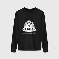 Свитшот хлопковый женский UAC, цвет: черный