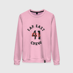 Свитшот хлопковый женский Far East 41 Crew, цвет: светло-розовый