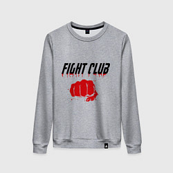 Свитшот хлопковый женский Fight Club, цвет: меланж