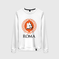 Свитшот хлопковый женский Roma, цвет: белый