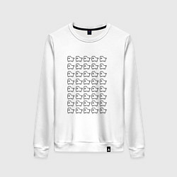Свитшот хлопковый женский Undertale doge, цвет: белый