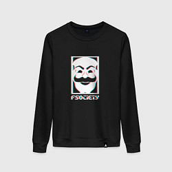 Свитшот хлопковый женский F society, цвет: черный