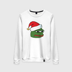 Женский свитшот New year sad frog