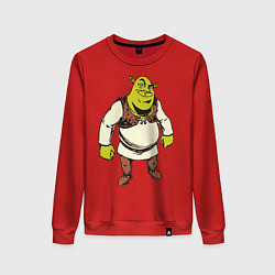 Свитшот хлопковый женский Shrek 3, цвет: красный