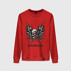 Свитшот хлопковый женский Expendables: Choose tour weapon, цвет: красный