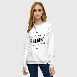 Свитшот хлопковый женский Sheriff, цвет: белый — фото 2