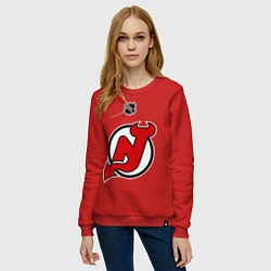 Свитшот хлопковый женский New Jersey Devils: Kovalchuk 17, цвет: красный — фото 2