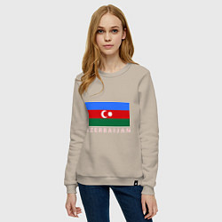 Свитшот хлопковый женский Азербайджан, цвет: миндальный — фото 2