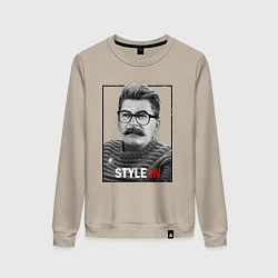 Свитшот хлопковый женский Stalin: Style in, цвет: миндальный