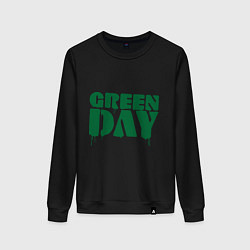 Свитшот хлопковый женский Green Day, цвет: черный