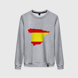 Свитшот хлопковый женский Испания (Spain), цвет: меланж