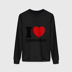 Свитшот хлопковый женский I Love Leonard, цвет: черный