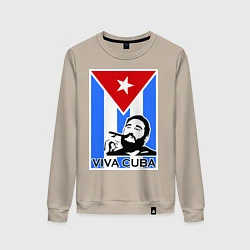 Женский свитшот Fidel: Viva, Cuba!
