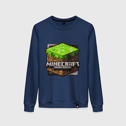 Свитшот хлопковый женский Minecraft: Pocket Edition, цвет: тёмно-синий