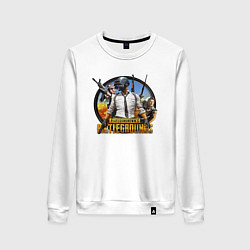 Свитшот хлопковый женский PUBG Mission, цвет: белый
