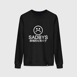 Свитшот хлопковый женский Sad Boys (Logo), цвет: черный