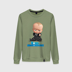 Свитшот хлопковый женский Boss Baby, цвет: авокадо