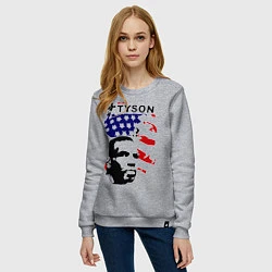 Свитшот хлопковый женский Mike Tyson: USA Boxing, цвет: меланж — фото 2