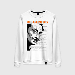 Свитшот хлопковый женский Dali: Be Genius, цвет: белый