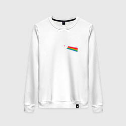 Свитшот хлопковый женский Dark side of the moon, цвет: белый