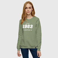 Свитшот хлопковый женский Limited Edition 1983, цвет: авокадо — фото 2